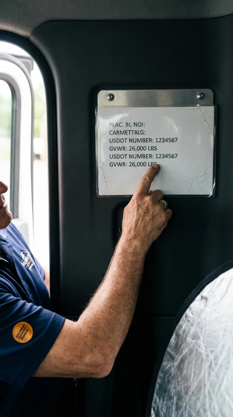 USDOT licensing placard verification in Coopersburg